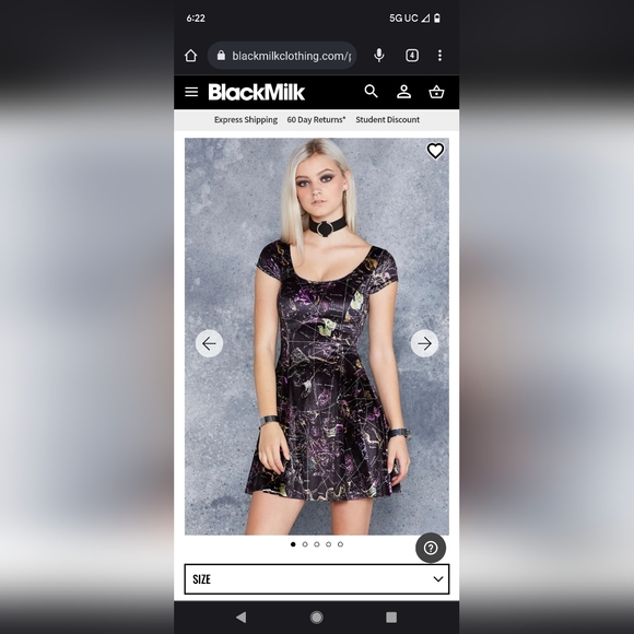 PLANISPHERE BLACK VELVET EVIL CHEERLEADER DRESS - LIMITED - Picture 1 of 2